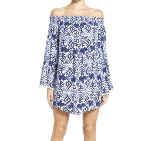 Lilly Pulitzer Nita Off-the-Shoulder Dress Cover Up - Picture 13 of 14